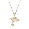 Brass Pendants Necklaces NJEW-TA00163-1