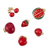 6Pcs 6 Style Brass Enamel Charms KK-SZ0004-04-1