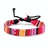 Cloth Rope Braided Flat Cord Bracelet PW-WG88858-08-1