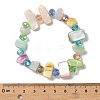 Bohemia Style Shell & Glass Beads Stretch Bracelets for Women BJEW-S178-01A-3
