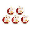 Alloy Enamel Pendants ENAM-N054-90E-2