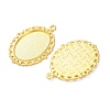 Tibetan Style Oval Alloy Pendant Cabochon Settings TIBEP-Q054-44G-NR-1