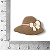Hat with Bowknot Silicone Focal Beads SIL-M006-04E-3