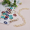 SUPERFINDINGS Acrylic Imitation Gemstone & CCB Plastic Linking Rings OACR-FH0001-045-3
