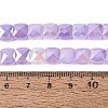 Electroplate Crackle Imitation Jade Glass Beads Strands EGLA-Q135-02A-A02-4