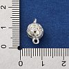 Brass Micro Pave Clear Cubic Zirconia Connector Charms KK-A230-06F-S-3