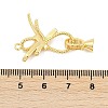 Brass Micro Pave Clear Cubic Zirconia Fold Over Clasps KK-M311-10G-3