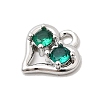 Brass Micro Pave Cubic Zirconia Pendants KK-L258-11P-02-2