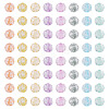 240Pcs 8 Colors Crackle Transparent Glass Beads GLAA-TA0004-19-3