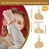 12Pcs Brass Micro Pave Cubic Zirconia Charms ZIRC-BBC0002-78-2