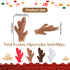40Pcs 4 Colors Plush Antler Snowman Hand Branch DOLL-GF0001-09-2