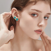 20Pcs 10 Styles 304 Stainless Steel Cuff Earrings EJEW-HS0001-35-5