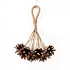 Wooden Pine Cone Pendant Decorations HULI-PW0002-093C-1