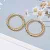 Ion Plating(IP) 304 Stainless Steel Grooved Hoop Earrings EJEW-M218-01C-G-1