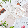 GOMAKERER 2Pcs 2 Colors Wedding Bridal Flower ABS Plastic Imitation Pearl Headband OHAR-GO0001-09-7