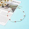 Round Shell Pearl Cherry Beaded Necklaces NJEW-TA00001-5
