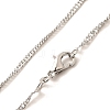 1.5mm Rack Plating Brass Singapore Chain Necklaces for Women Men MAK-L044-22P-2