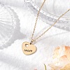 Mother's Day 304 Stainless Steel Pendant Necklace NJEW-TA00194-02-1
