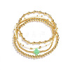 4Pcs Gothic Brass Cross Stretch Bracelet Sets YK6983-5-1