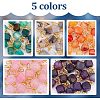 HOBBIESAY 80Pcs 5 Color Natural Agate Connector Charms FIND-HY0001-39-5