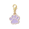 Alloy Enamel Dog Paw Print Pendant Decorations HJEW-JM03746-4