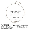 Minimalist 304 Stainless Steel Snake Chain Double Round Ball Pendant Necklaces for Women MF4676-2-1