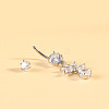 316L Surgical Stainless Steel Micro Pave Clear Cubic Zirconia Belly Rings FS-WG9E32A-08-2
