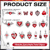 36Pcs 18 Styles Gothic Style Zinc Alloy Enamel Pendants ENAM-AR0001-94-2