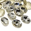 Faceted Oval Glass Pointed Back Rhinestone Cabochons RGLA-A010-13x18mm-S01-1