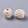 Handmade Straw Woven Beads X-FIND-WH0043-96-1