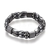 Magnetic Synthetic Hematite Stretch Bracelets BJEW-O179-05-1