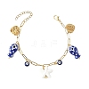 304 Stainless Steel Paperclip Chains Bracelets for Women BJEW-JB14198-01-3