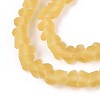 Frosted Transparent Glass Beads Strands GLAA-N016-4mm-23-4
