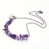 Gemstone Pendant Necklaces X-NJEW-JN01706-2