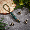 4Pcs 2 Colors Brass European Beads KK-NB0004-28-4