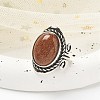 Synthetic Goldstone Adjustable Rings RJEW-I108-01AS-07-2