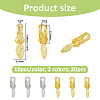 20Pcs 2 Colors Rack Plating Brass Pinch Bails KK-FH0008-23-2