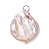 Natural Baroque Pearl Keshi Pearl Pendants PALLOY-JF04629-02-3