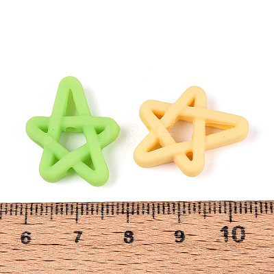 Rubberized Style Opaque Acrylic Beads OACR-N153-18-1