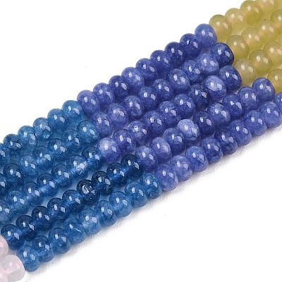 Natural Quartz Crystal & Rose Quartz & Dyed White Jade Beads Strands G-Z135-C10-1