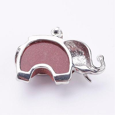 Natural & Synthetic Mixed Stone Pendants G-P268-M-1