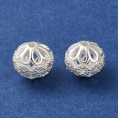 Rack Plating Brass Pave Cubic Zirconia Beads KK-M285-32C-S-1