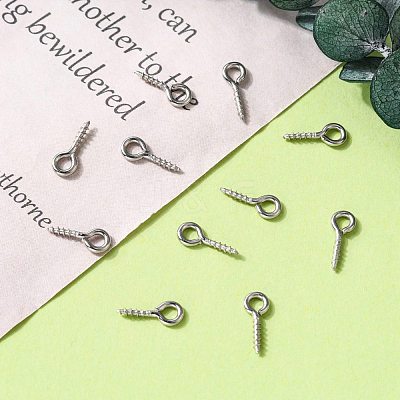 Tarnish Resistant 304 Stainless Steel Screw Eye Pin Peg Bails X-STAS-L234-165C-P-1