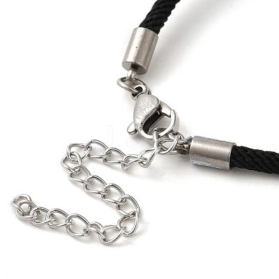 Milan Cord & 304 Stainless Steel Bracelets Making MAK-H004-02B-P01-1