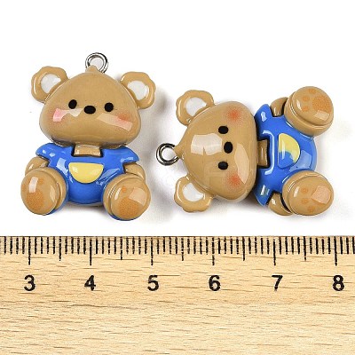 Bear Resin Pendants RESI-U004-03A-1