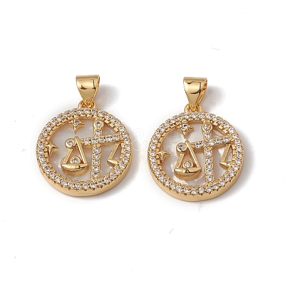 Rack Plating Brass Shell Pendants KK-D087-25G-07-1