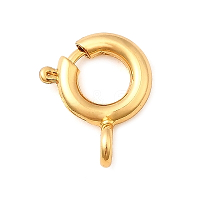 Brass Spring Ring Clasps KK-D407-20G-B-1