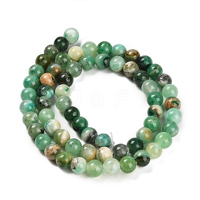 Natural Green Line Jasper  Beads Strands X-G-B128-A03-02-1