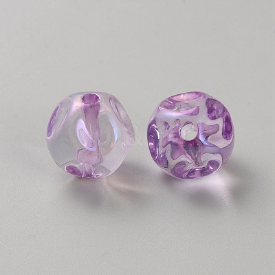 Plating Acrylic Beads LS-OACR-WH20006-01D-1
