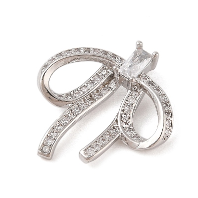 Brass Micro Pave Clear Cubic Zirconia Pendants LS-KK-N256-18P-1